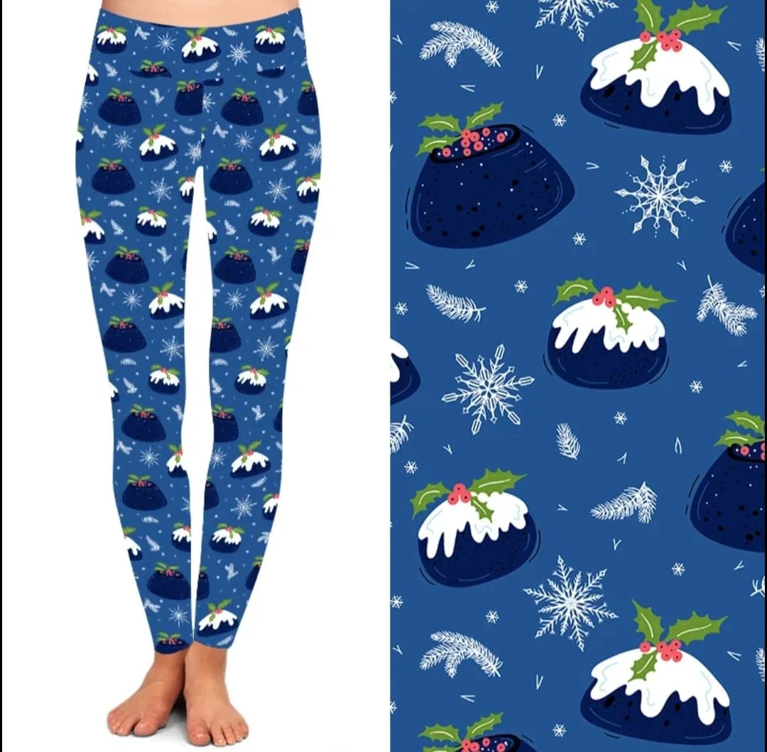 24/7 Full Length Leggings – Christmas Pud Pattern