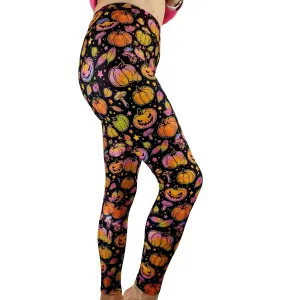 24/7 Full Length Leggings –  Pumpkin Fall Halloween Pattern