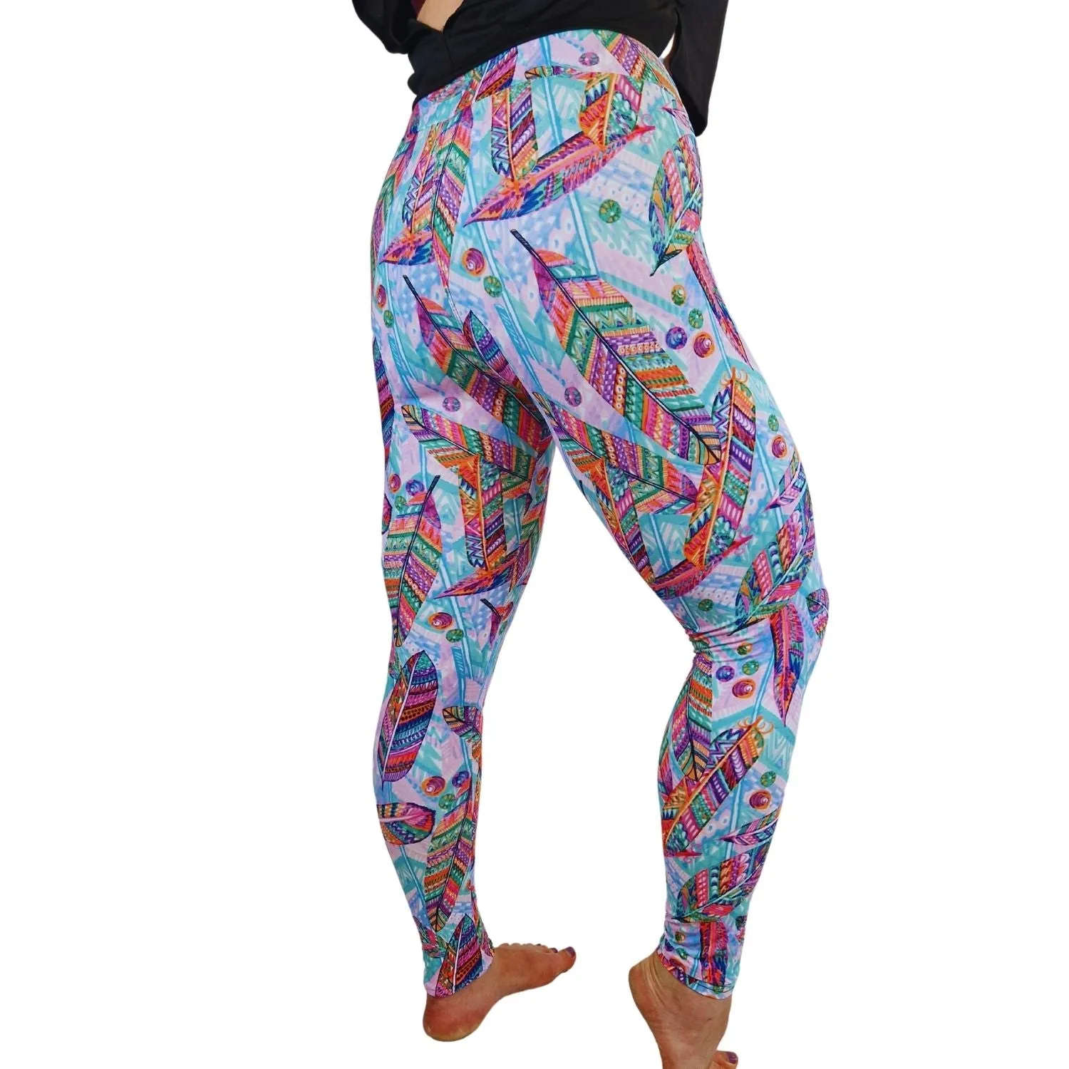 24/7 Full Length Leggings – Tribal Feathers