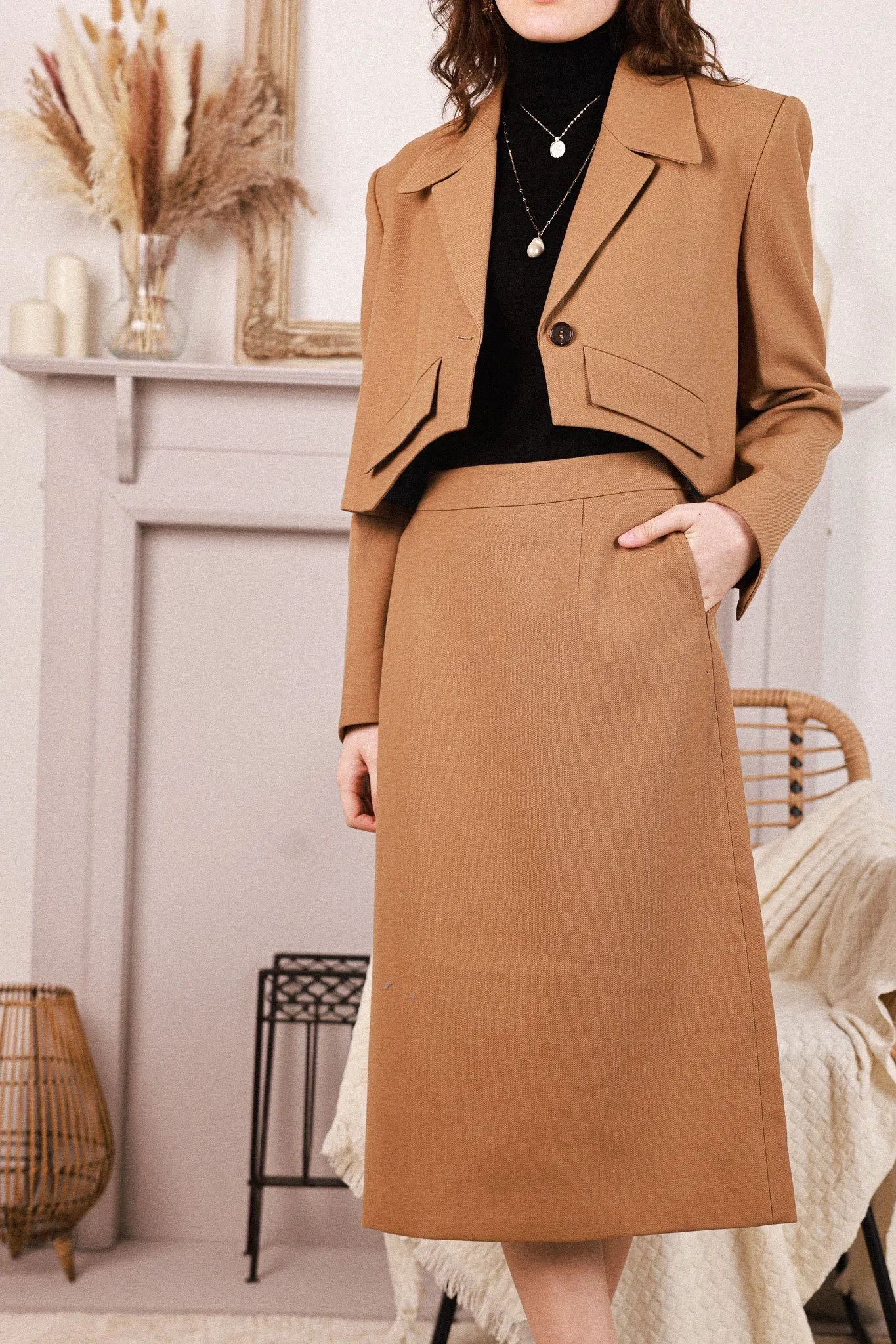 Ahkeke Wool A Line Skirt