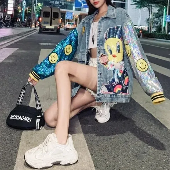 Alaska Denim Jacket with Sequined work