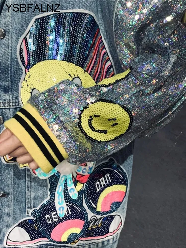 Alaska Denim Jacket with Sequined work