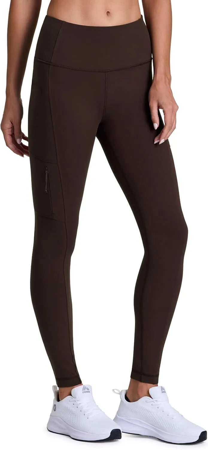 Avalanche Full Length Hiking Legging for Women, Ultra Soft Squat Proof Outdoor Workout Leggings with Cargo, Zipper Pockets