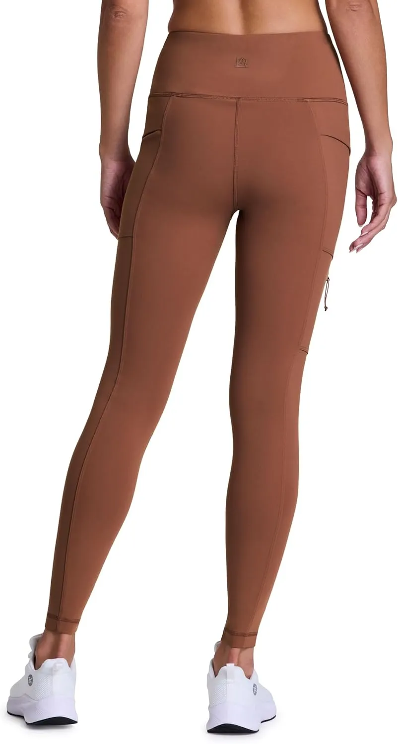 Avalanche Full Length Hiking Legging for Women, Ultra Soft Squat Proof Outdoor Workout Leggings with Cargo, Zipper Pockets
