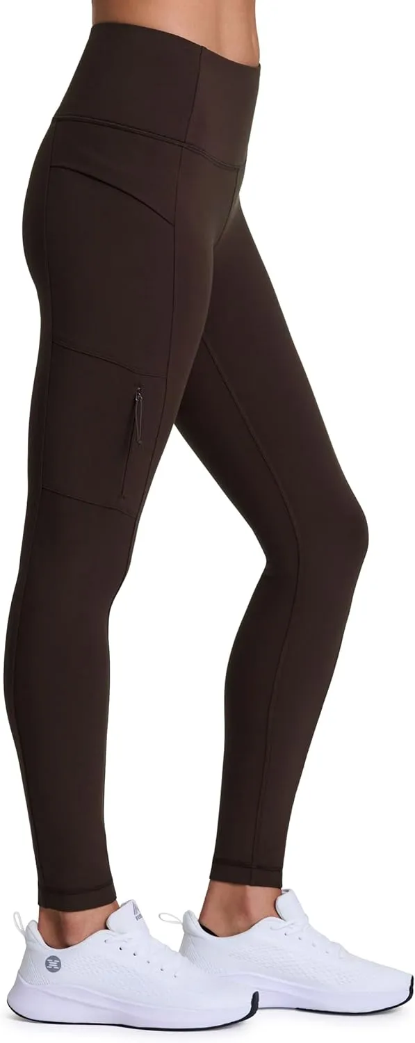 Avalanche Full Length Hiking Legging for Women, Ultra Soft Squat Proof Outdoor Workout Leggings with Cargo, Zipper Pockets