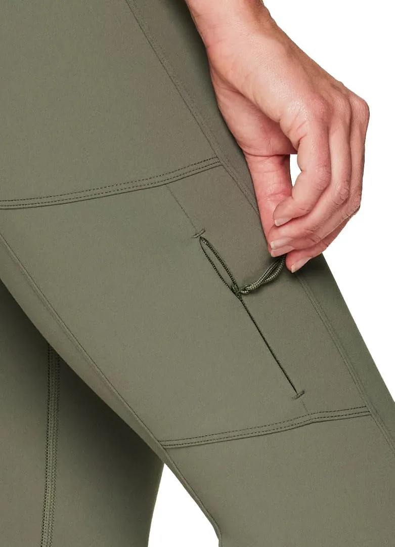 Avalanche Full Length Hiking Legging for Women, Ultra Soft Squat Proof Outdoor Workout Leggings with Cargo, Zipper Pockets