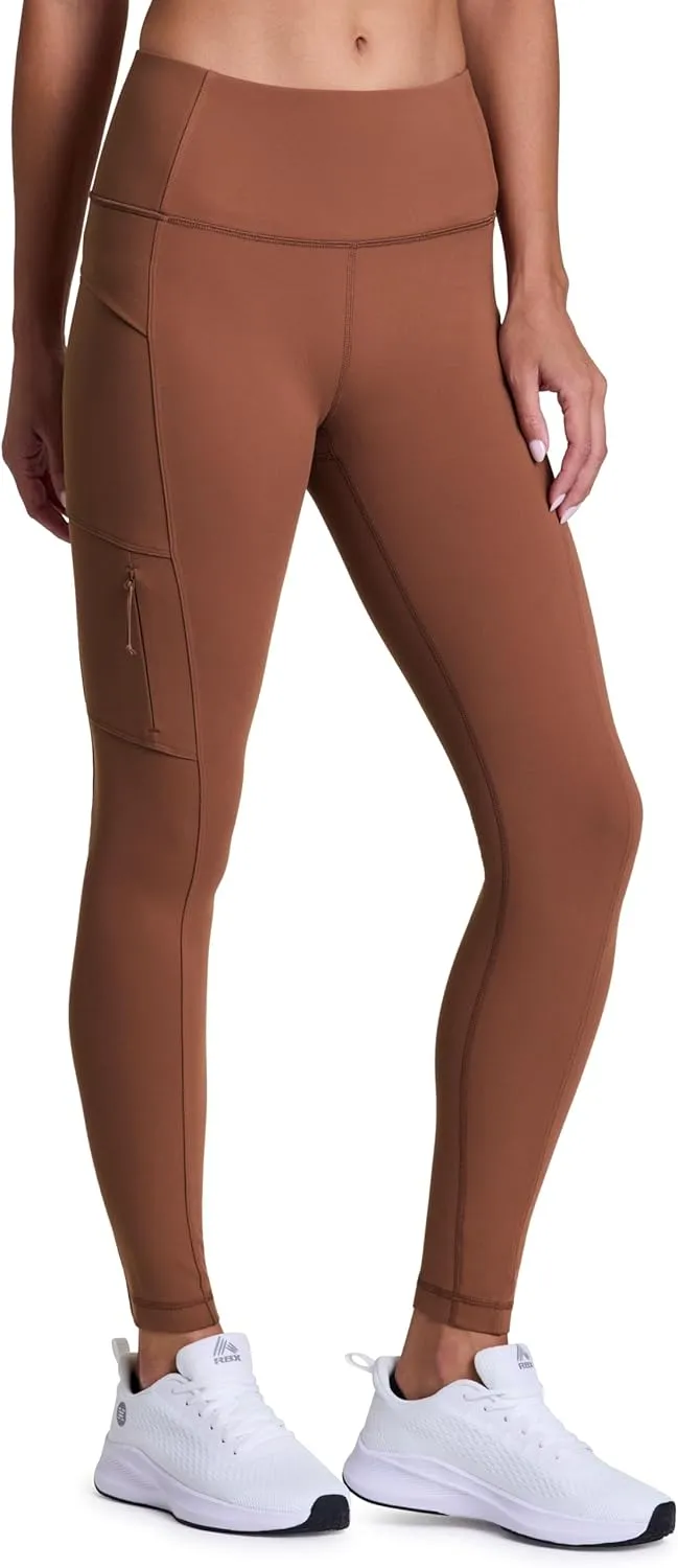 Avalanche Full Length Hiking Legging for Women, Ultra Soft Squat Proof Outdoor Workout Leggings with Cargo, Zipper Pockets