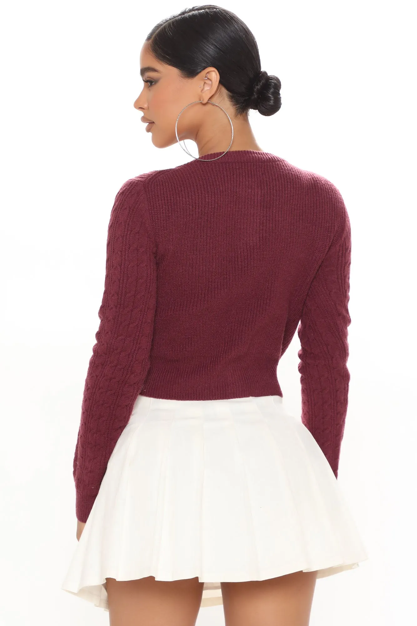 Back In Style Cardigan Sweater - Plum