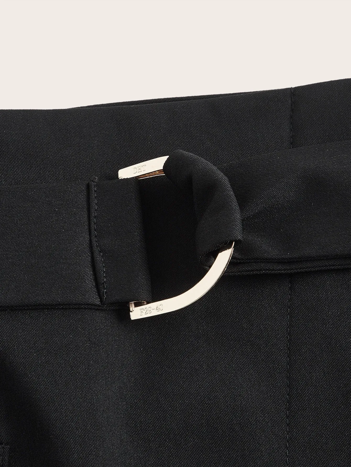 BIZwear Dual Pocket Split Hem Belted Skirt Workwear