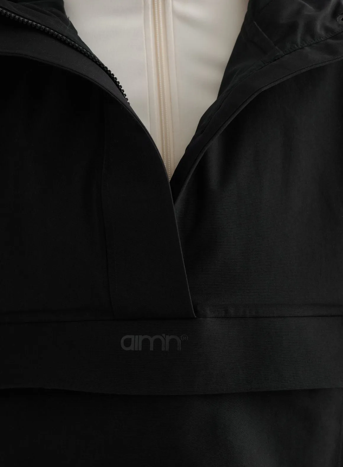 Black Cropped Waterproof Anorak