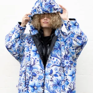 Blue Floral Sitting Suit