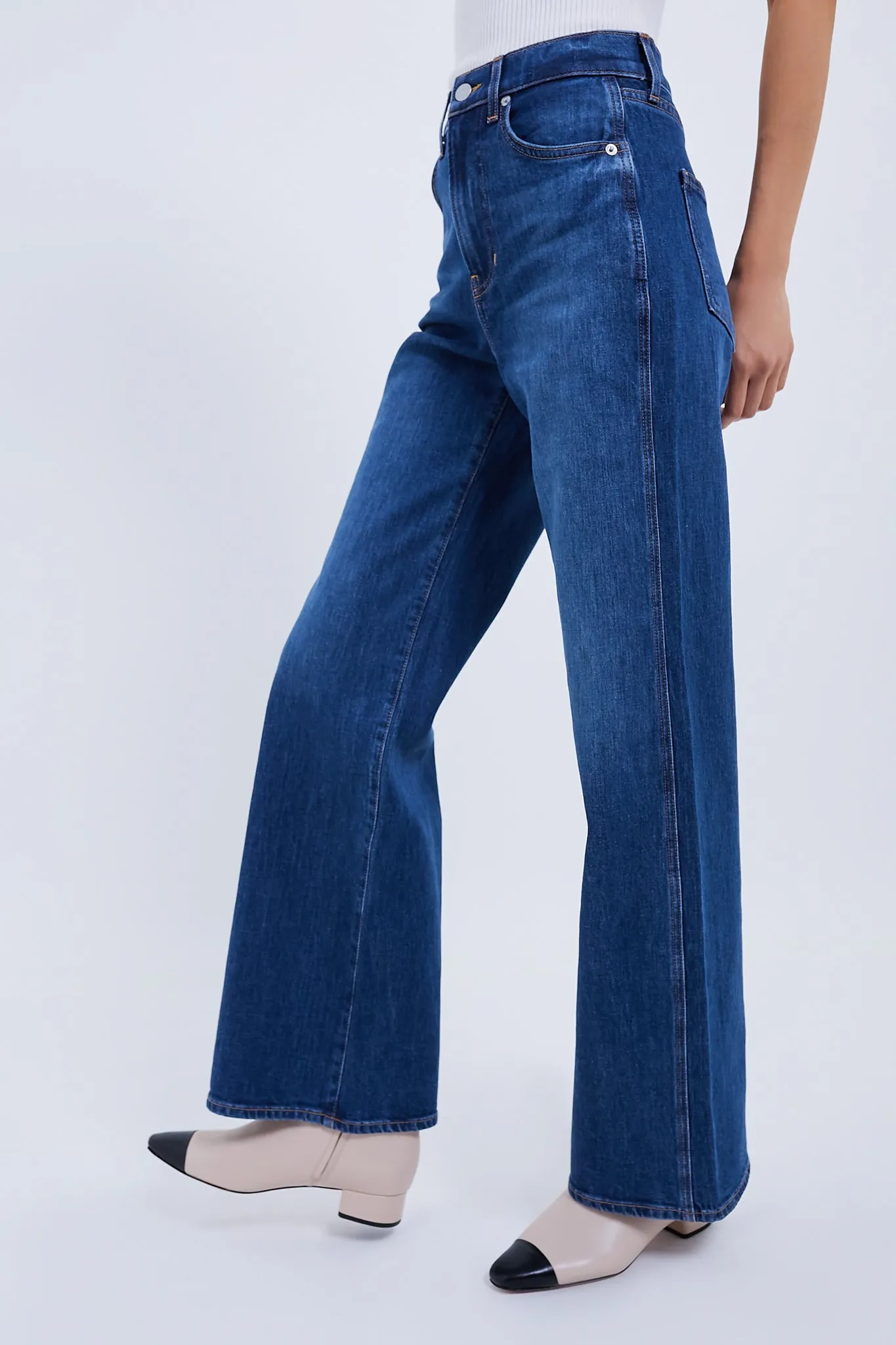 Bright Blue Taylor High Rise Wide Leg