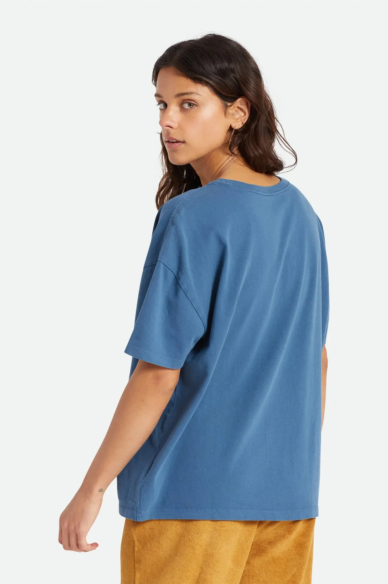 Brixton Oversized Boyfriend Tee - Joe Blue