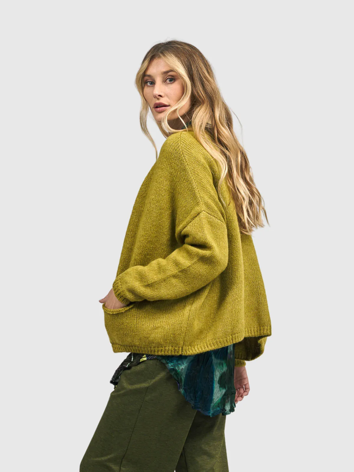 Cardigan Sweater, Ochre