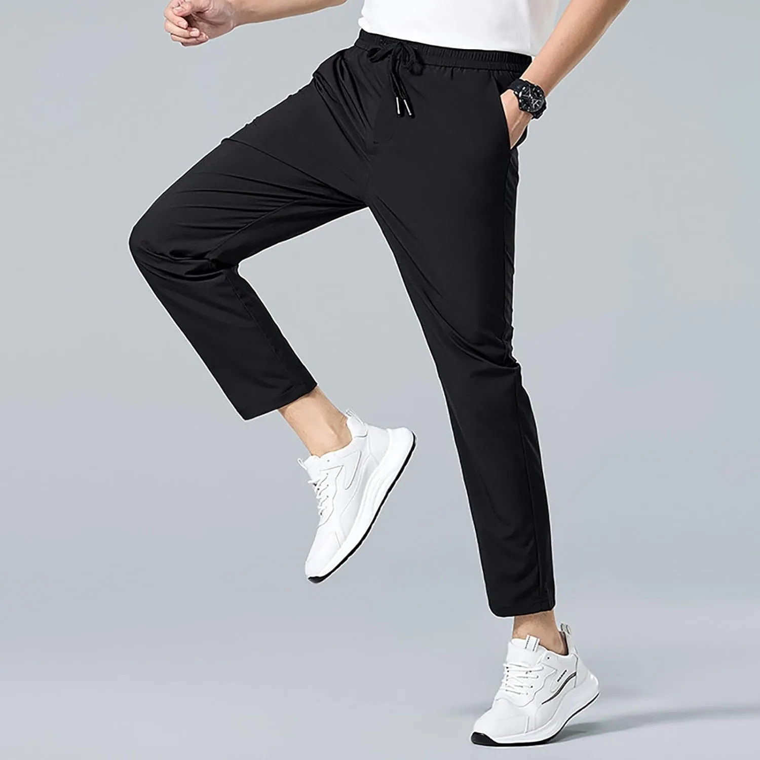 Cargo Work Pant Mens Lightweight Casual Combat Cargo Pants Training Sweatpants Loose Joggers Sweat Pant