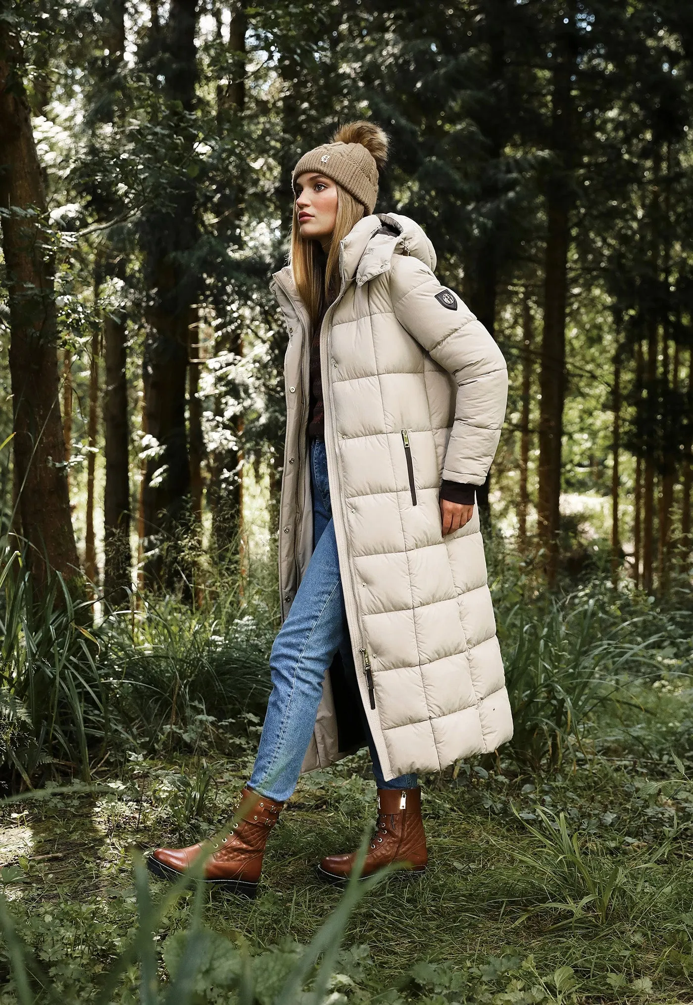 Carrington Longline Coat - Stone