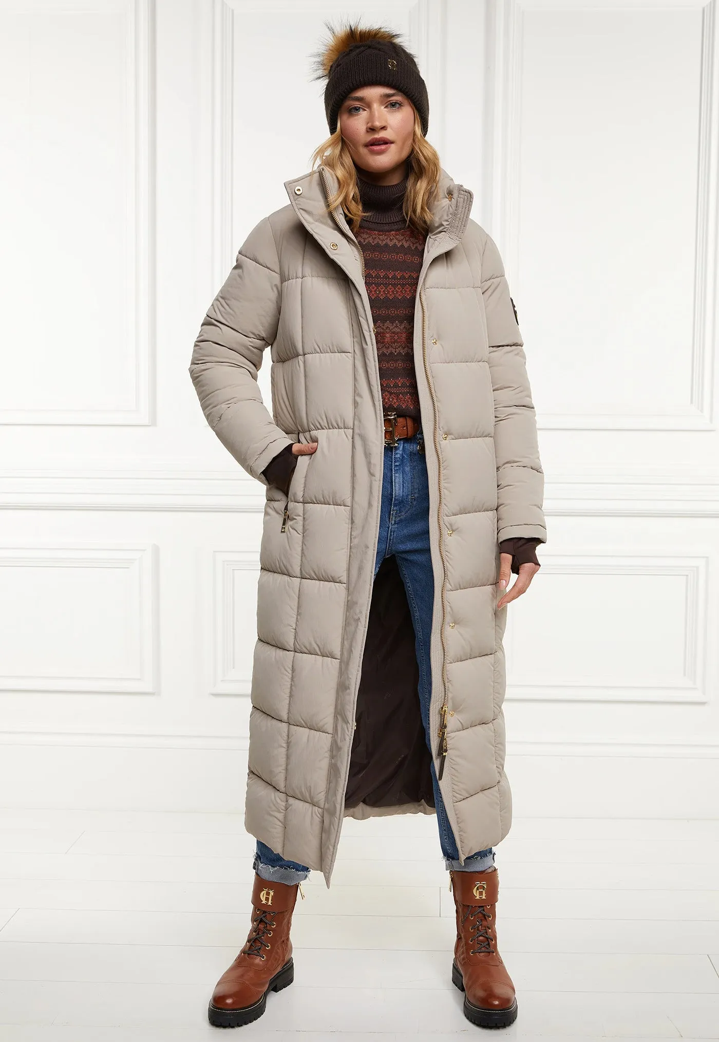 Carrington Longline Coat - Stone