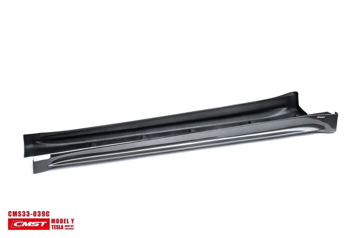 CMST Tuning V1 Side Skirts for Tesla Model Y Performance AWD Long Range RWD Carbon Fiber/FRP