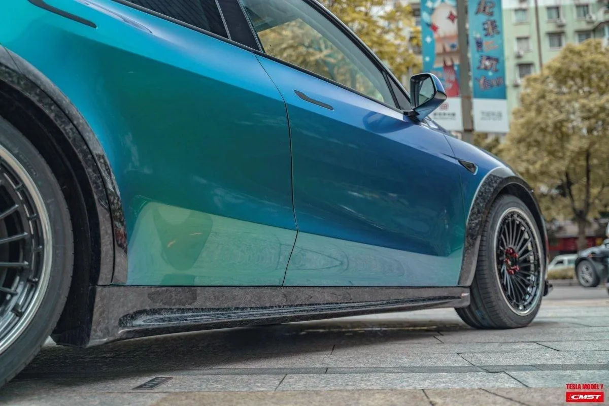 CMST Tuning V1 Side Skirts for Tesla Model Y Performance AWD Long Range RWD Carbon Fiber/FRP