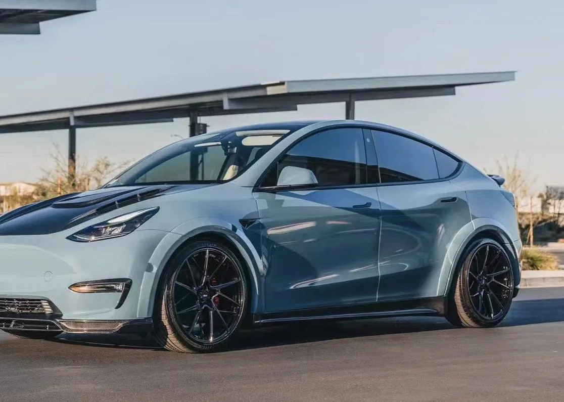 CMST Tuning V1 Side Skirts for Tesla Model Y Performance AWD Long Range RWD Carbon Fiber/FRP