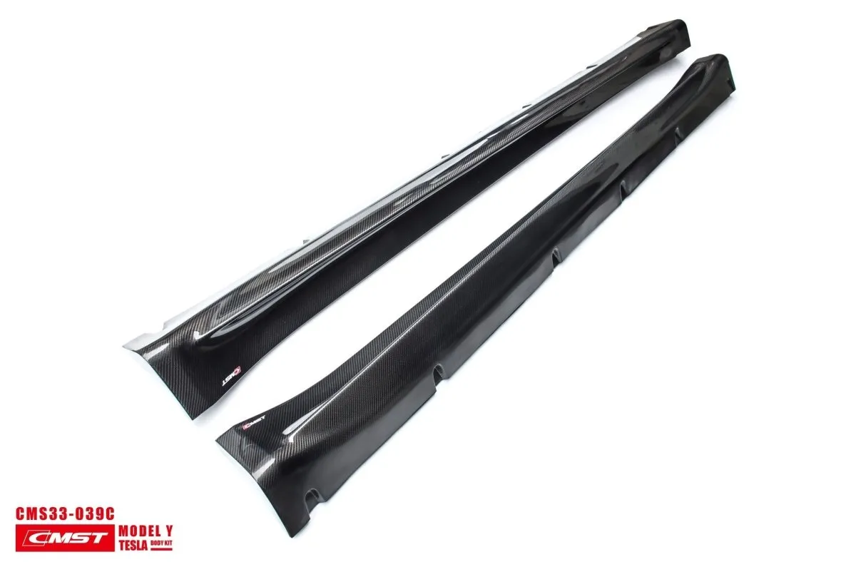 CMST Tuning V1 Side Skirts for Tesla Model Y Performance AWD Long Range RWD Carbon Fiber/FRP