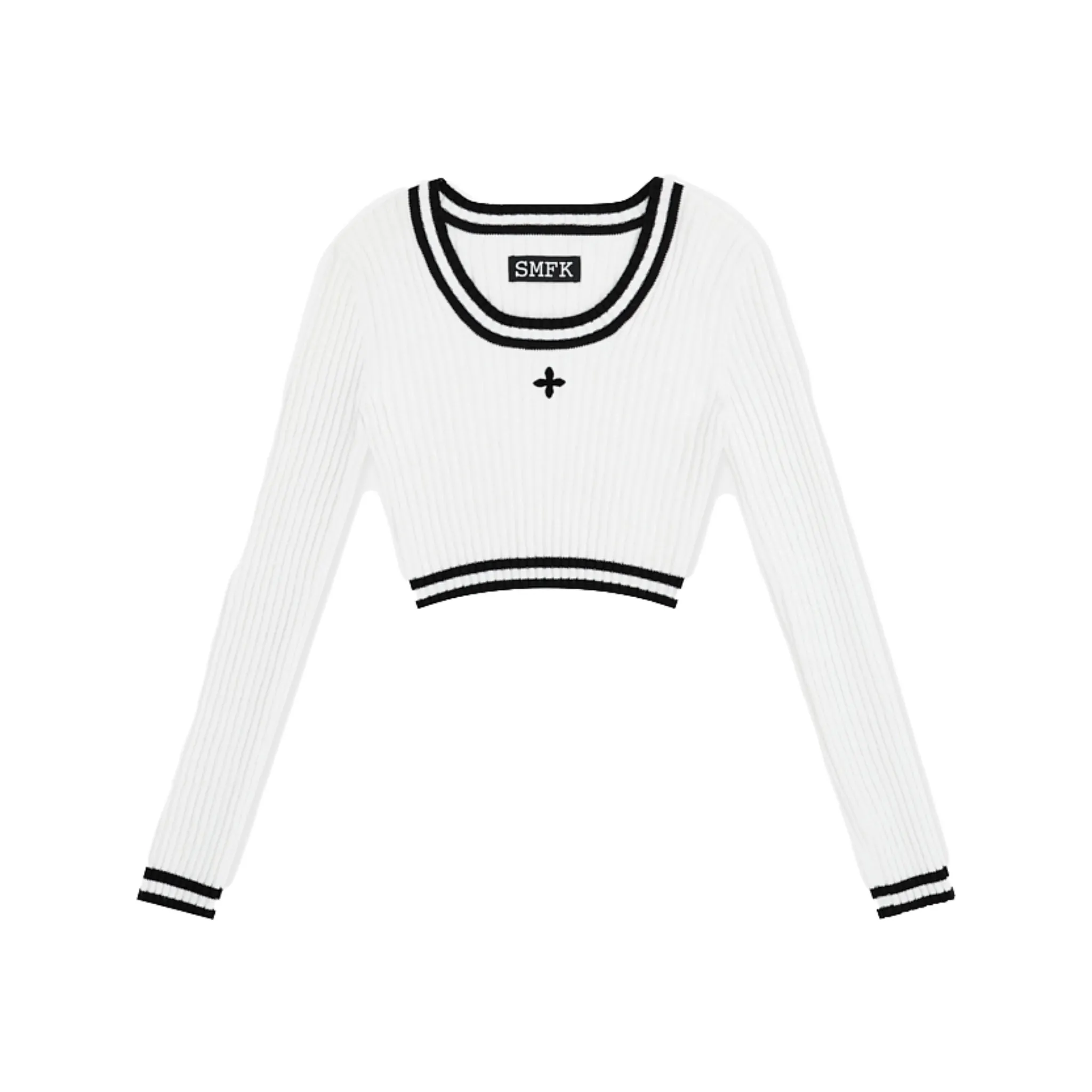Compass Classic Cashmere Short Sweater White