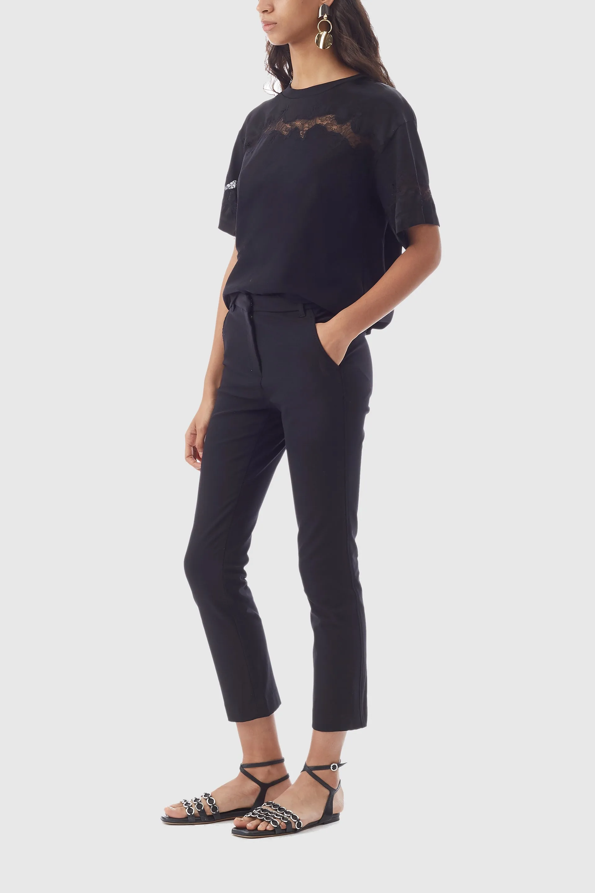 Cropped Straight Leg Trouser