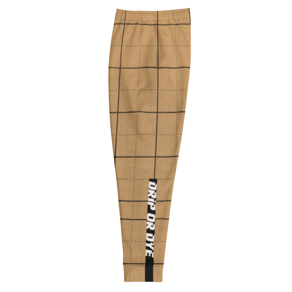 CRXWN | Drip or Dye | Plaid Season 1 Unisex Jogger Sweatpant Tan