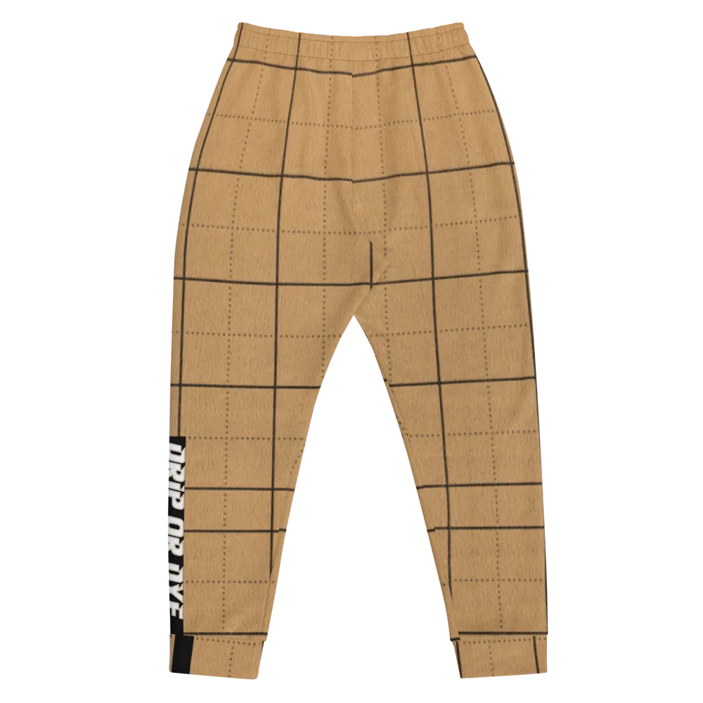 CRXWN | Drip or Dye | Plaid Season 1 Unisex Jogger Sweatpant Tan