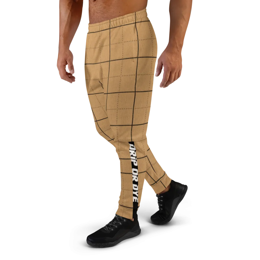CRXWN | Drip or Dye | Plaid Season 1 Unisex Jogger Sweatpant Tan