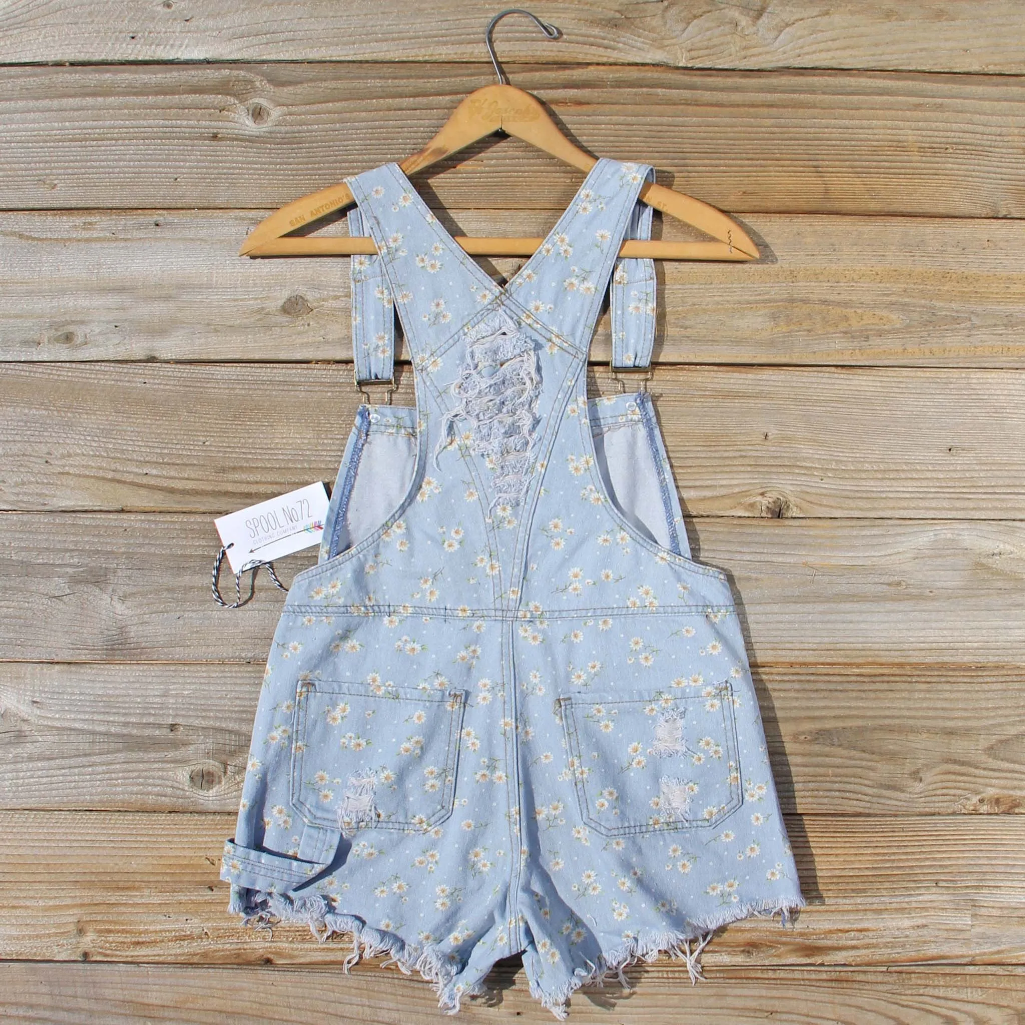 Daisy Distressed Overalls
