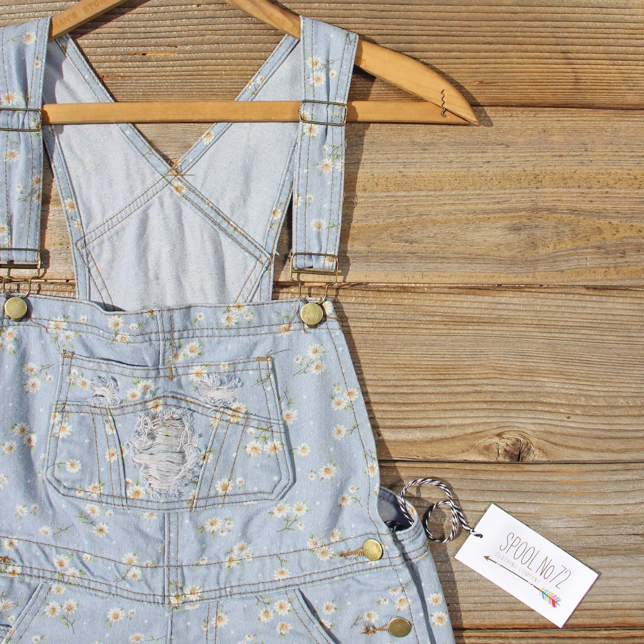 Daisy Distressed Overalls
