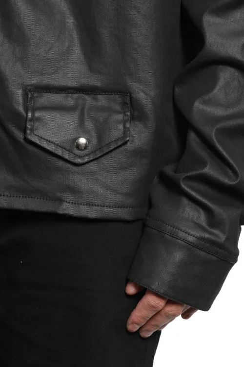 Denim Biker Jacket Black Wax