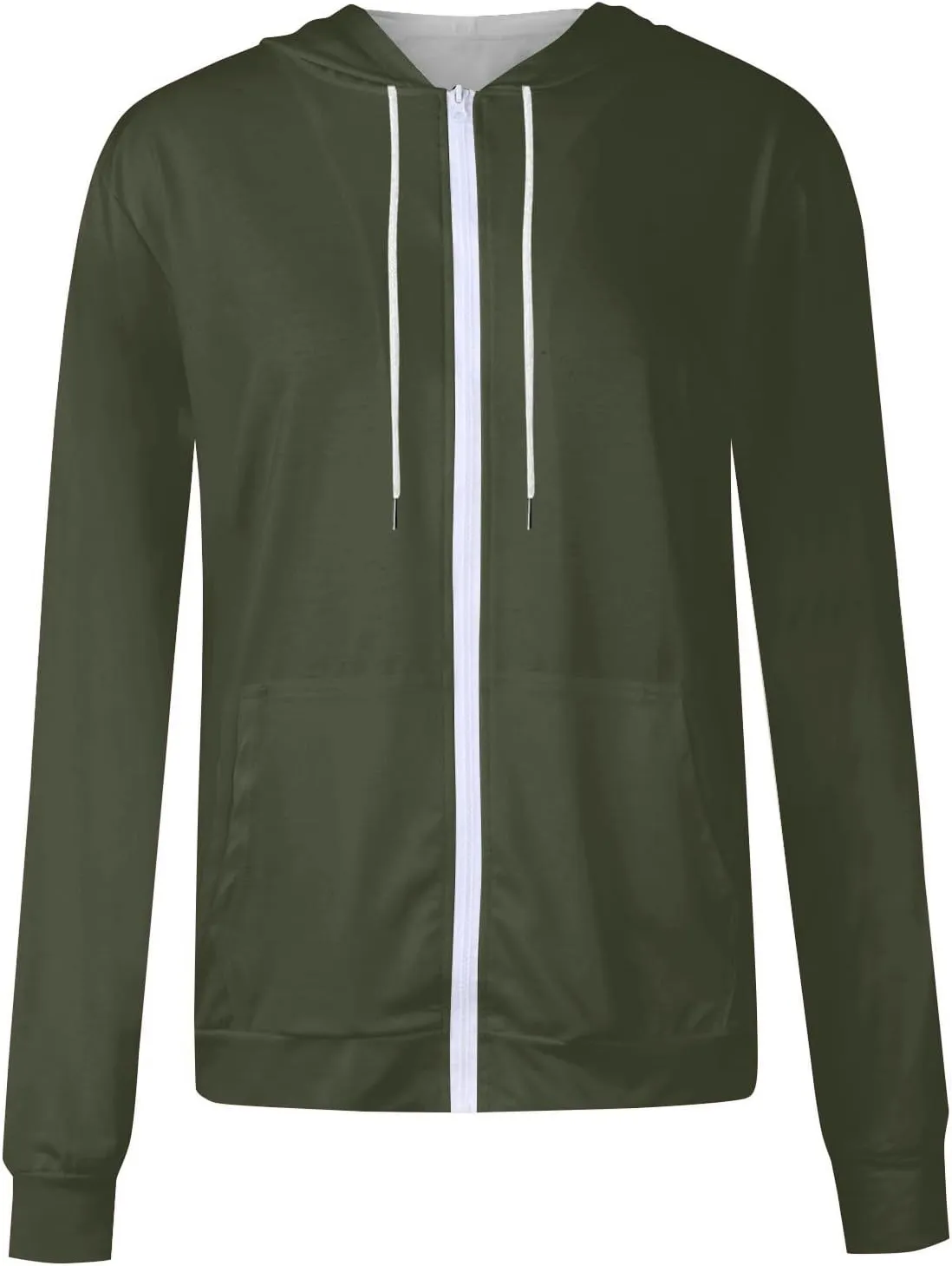 Fall Clothes For Women 2024 Zip Up Long Sleeve Hooded Sweatshirts With Pocket Drawstring Gradient Hoodies