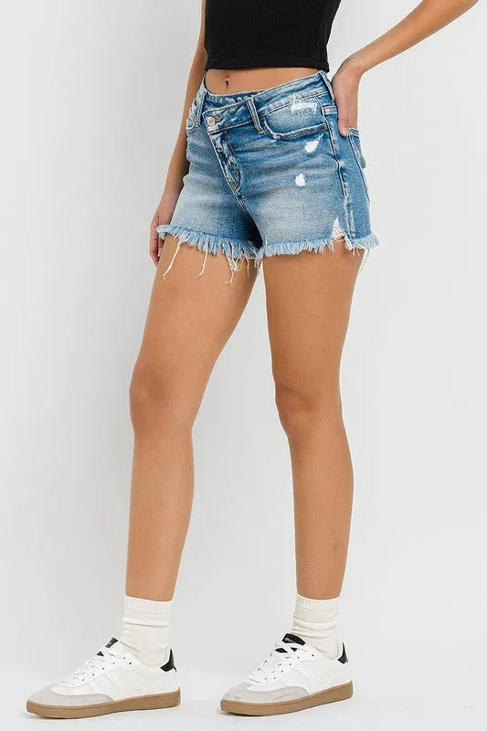 High Rise Criss Cross Shorts