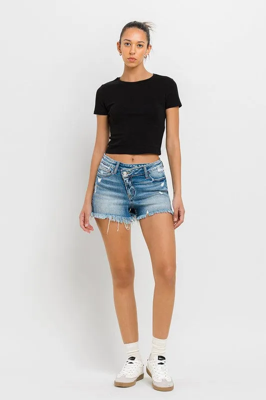 High Rise Criss Cross Shorts