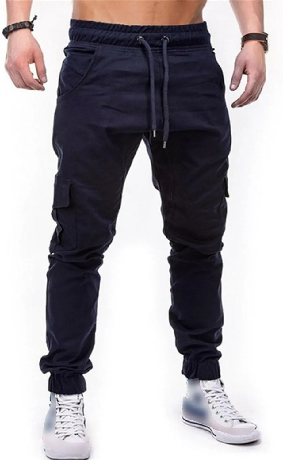 JEShifangjiusu Mens Pants Cargo Joggers Sweatpants Fashion Athletic Beach Pants Casual Slim Fit Chino Trousers With Pockets