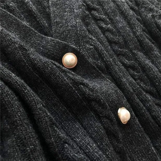 Ladies Classic V Neck Cardigan