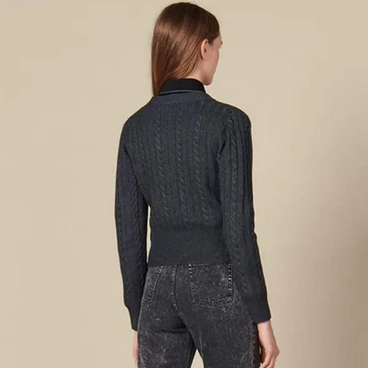 Ladies Classic V Neck Cardigan