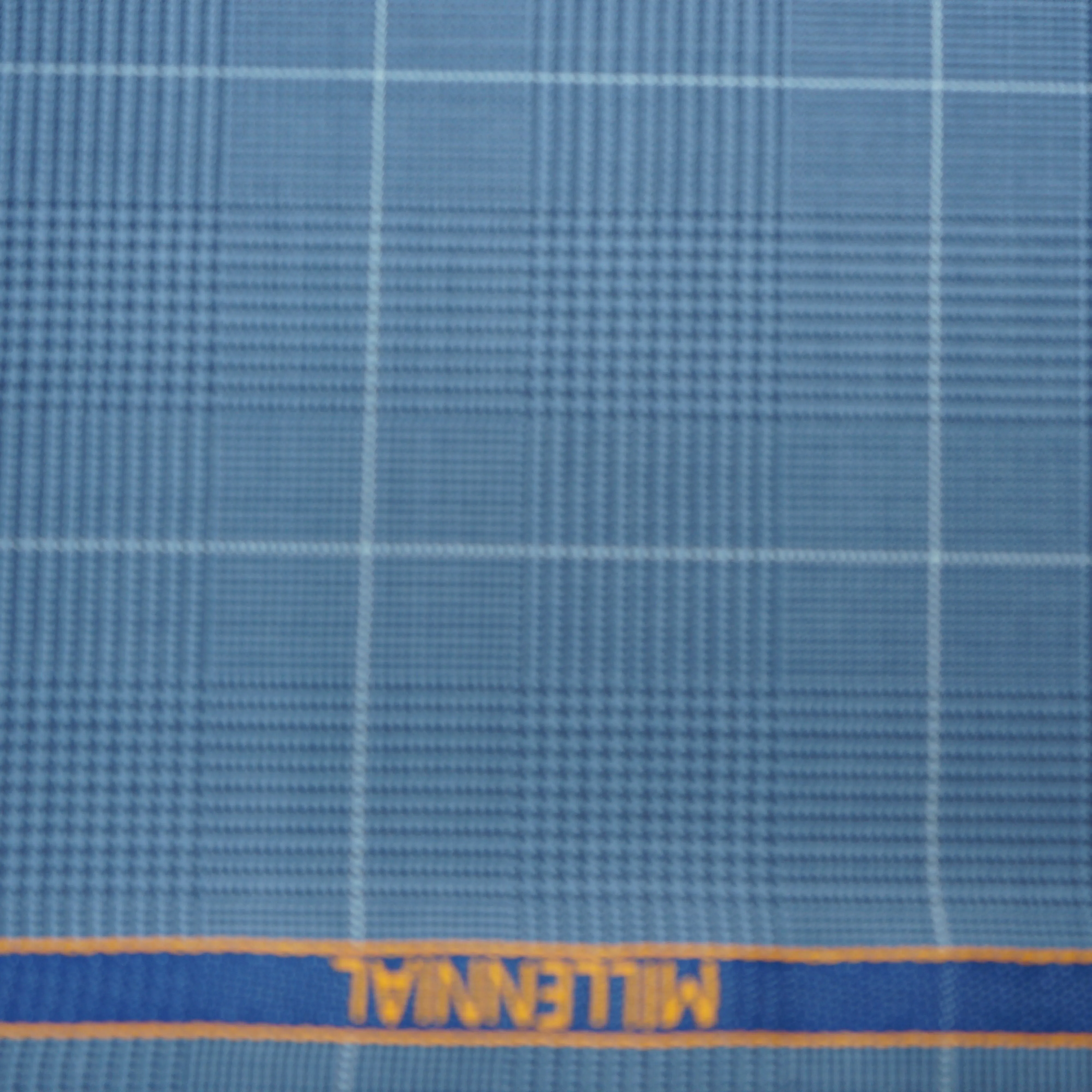 Light Blue Prince of Wales Dormeuil Wool Milliennial Fabric