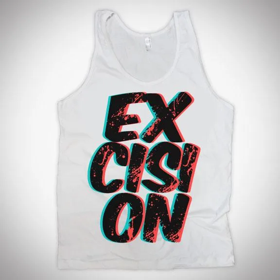 LIMITED EDITION!!! EXCISION Dirty Cuts Unisex Tank Top - White