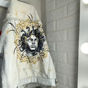 Medusa's Denim Veil Denim Jacket
