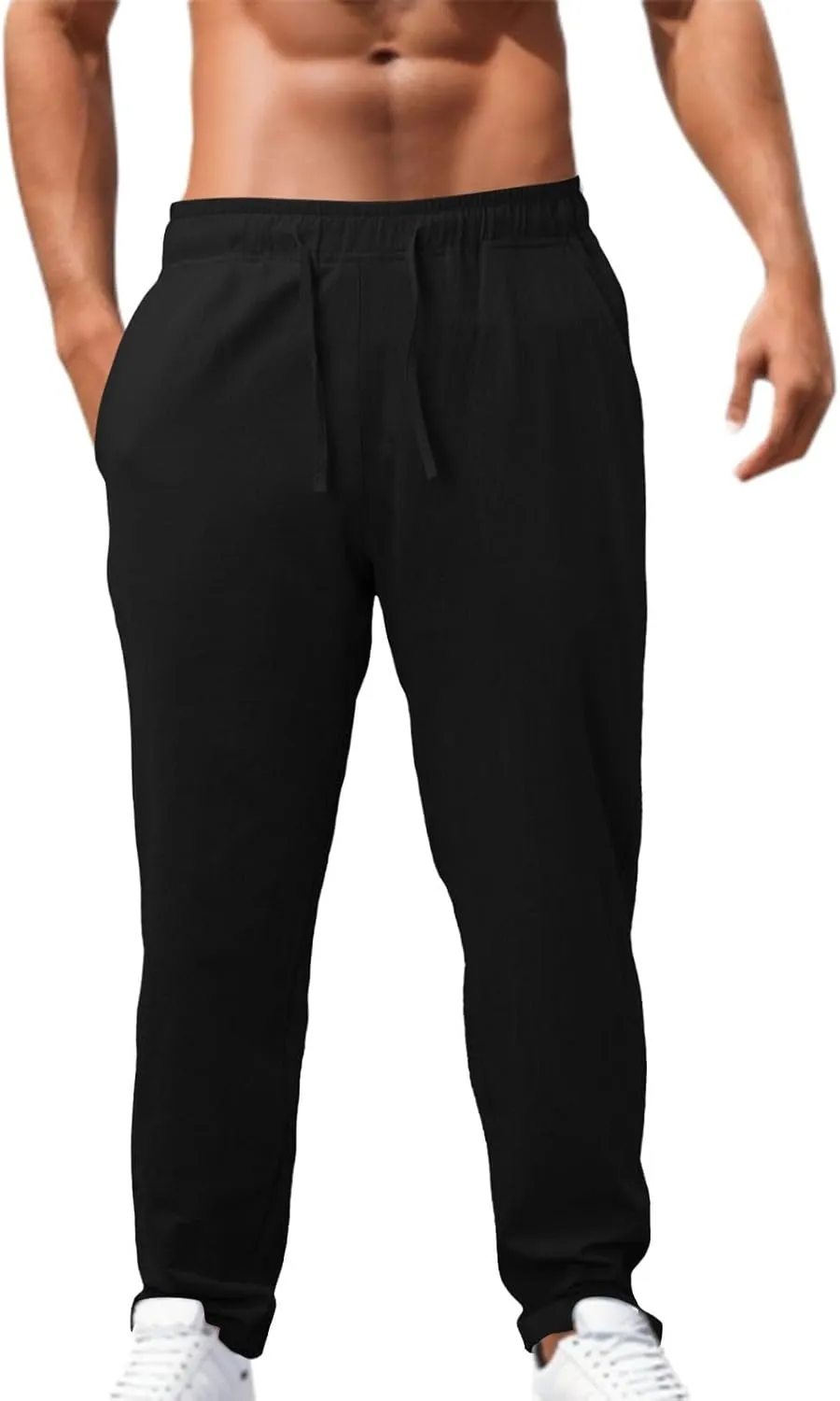 Men Cargo Combat Pants Casual Cotton Stretch Pant Cuffed Sweatpant Joggers Loose Fit Sports Gym Jogger Bottoms