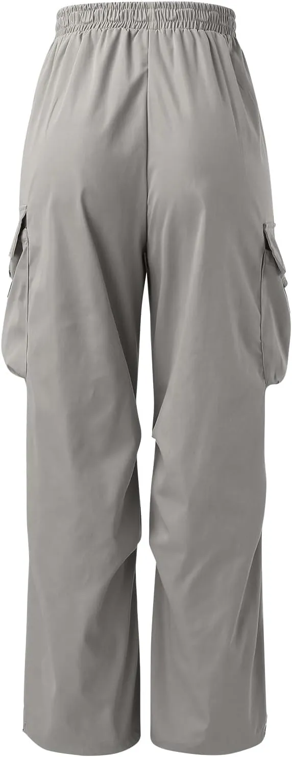Men's Baggy Cargo Pants Casual Cotton Elasticated Waist Pant Work Pants Multi Pockets