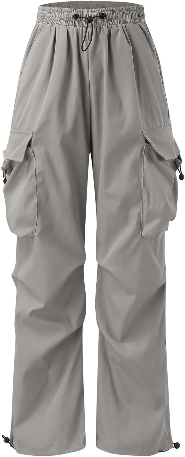 Men's Baggy Cargo Pants Casual Cotton Elasticated Waist Pant Work Pants Multi Pockets