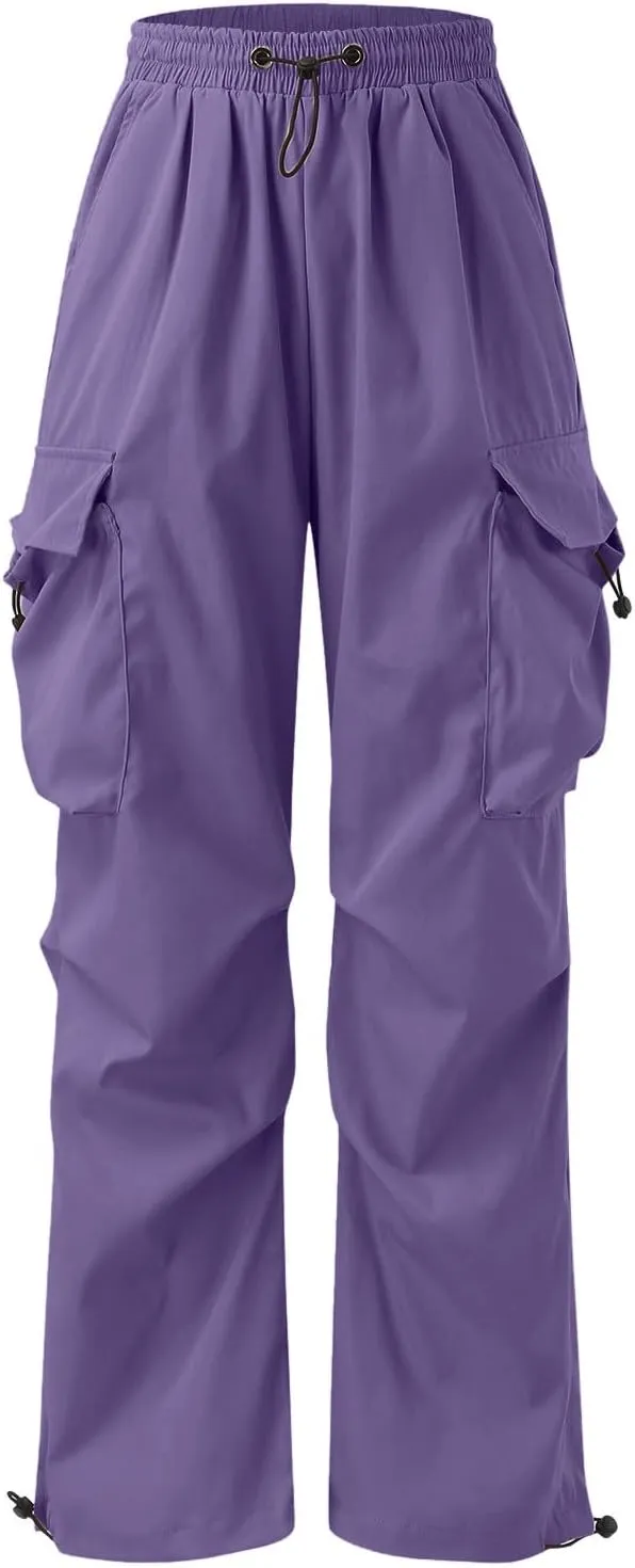 Mens Cargo Pants Casual Outdoor Camping Hiking Elasticated Waist Pant Jogging Work Pant with Pockets