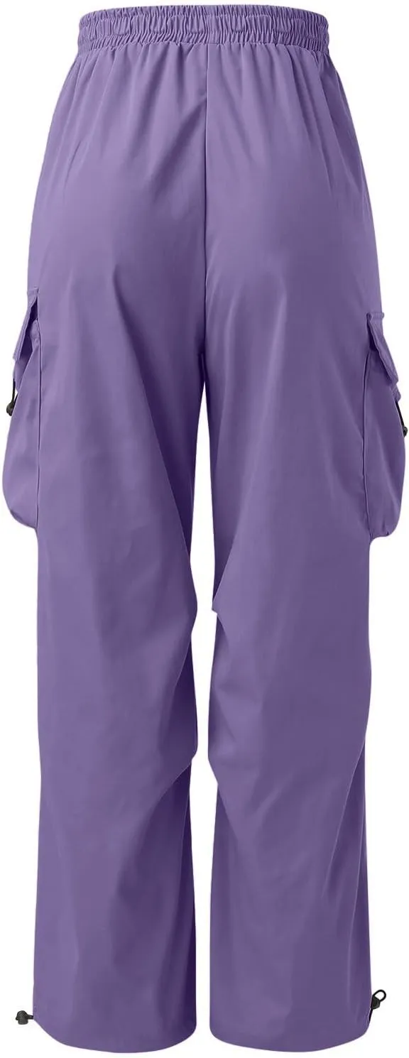 Mens Cargo Pants Casual Outdoor Camping Hiking Elasticated Waist Pant Jogging Work Pant with Pockets