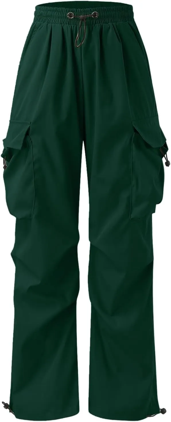 Mens Cargo Pants Casual Outdoor Camping Hiking Elasticated Waist Pant Jogging Work Pant with Pockets
