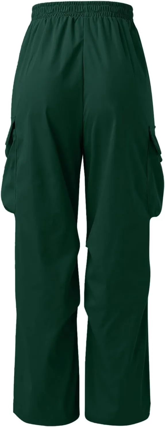Mens Cargo Pants Casual Outdoor Camping Hiking Elasticated Waist Pant Jogging Work Pant with Pockets