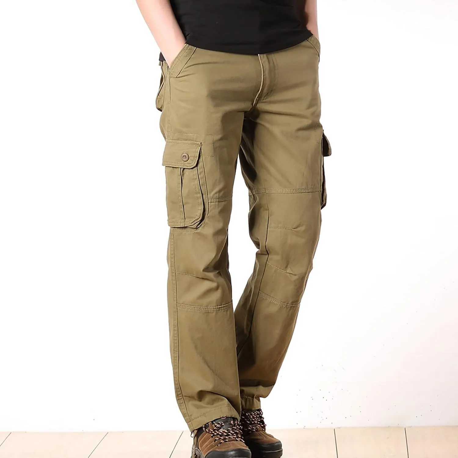 Mens Cargo Pants Casual Pantaln para Hombre De Moda Work Pants for Men Cargo Big Men's Sweatpants Drawstring Pant
